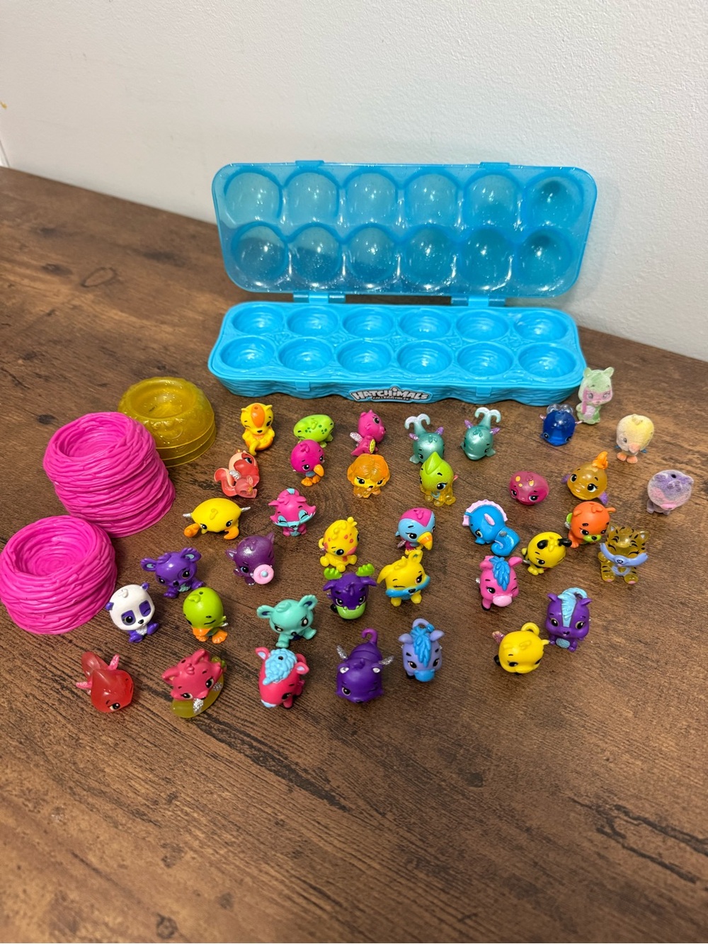 Hatchimal Lot - 38 Vinyl Figures + 9 Nest + Hatchimal Carton
